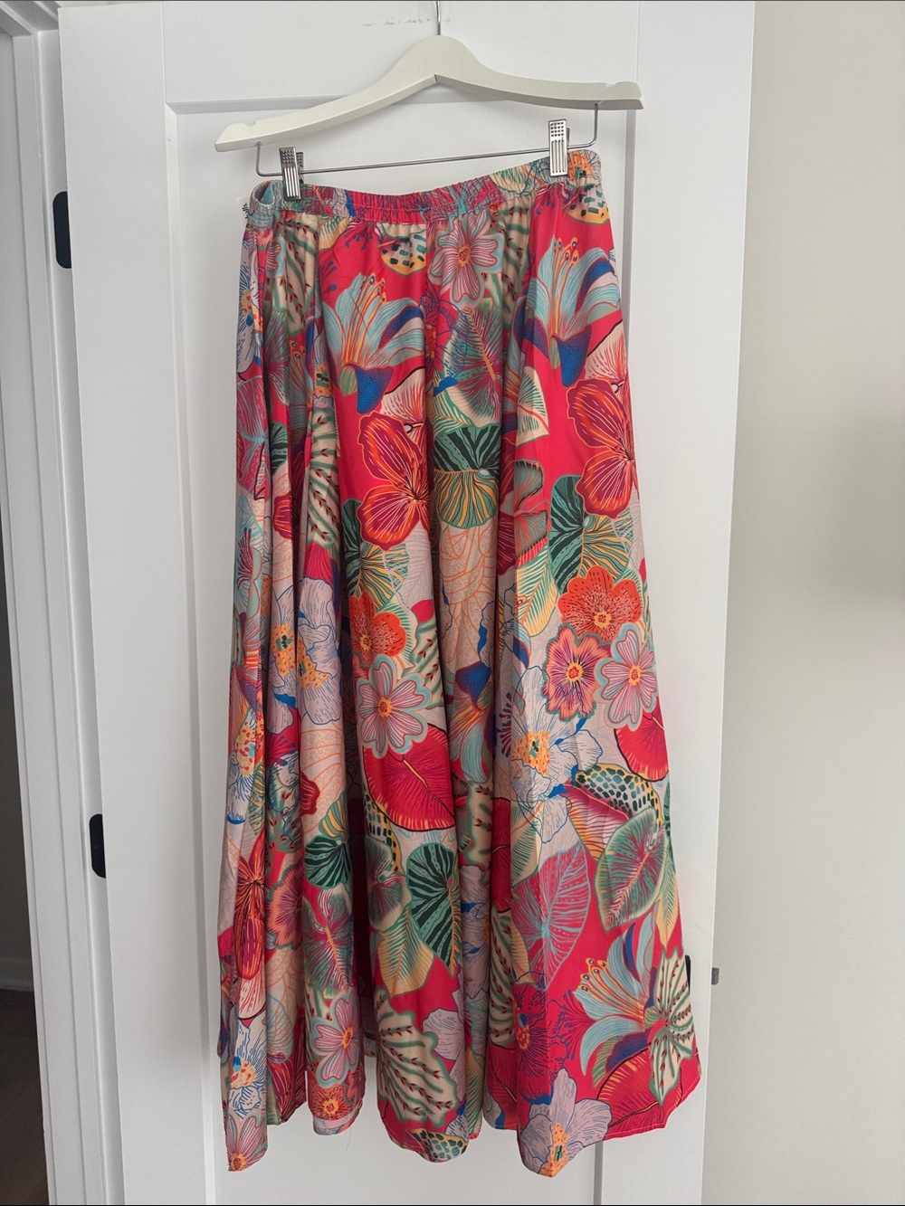 Calypso St. Barth Coral Floral A-Line Maxi Skirt - Picture 2 of 10